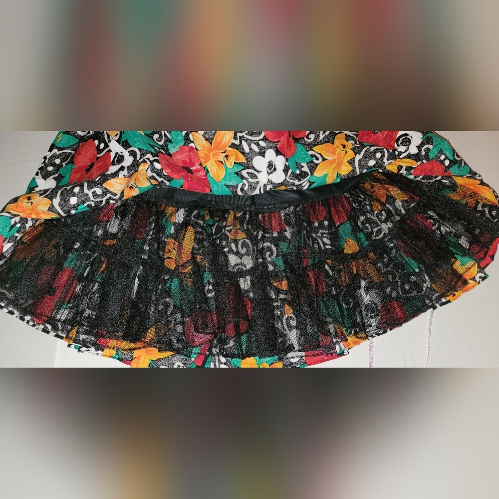 Vintage Steppin Out floral dress scallop neckline with crinoline Pin Up Style - Picture 13 of 16